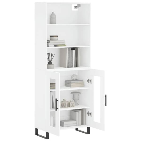 Maison Exclusive - Buffé hög Vit 69,5x34x180 cm Ingenjörsträ