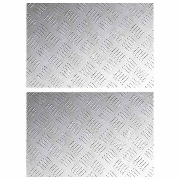 Maison Exclusive - Nez de marche 2 pc 60 x 40 cm Silver Aluminium Rektangulär Silver