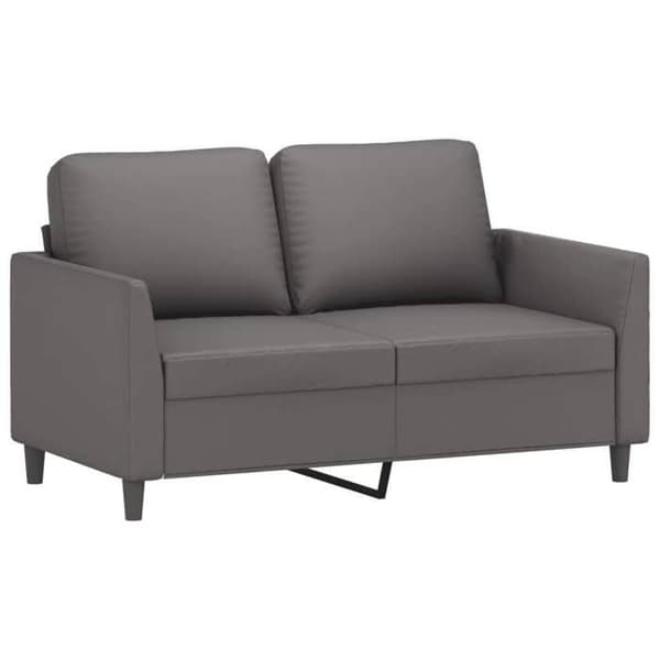 Maison Exclusive - Sæt af 2 sofaer med puder i grå kunstlæder