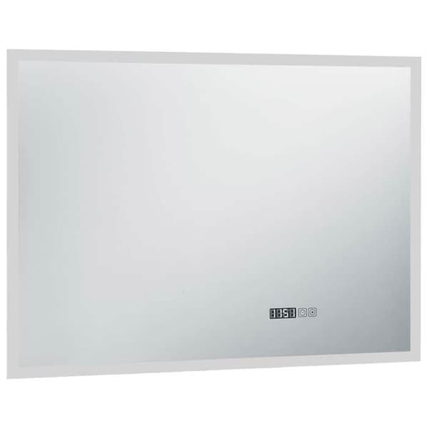 LED-spegel - Exklusivt Hem - Tidsvisning - Touchsensor - 100x60 cm - IP44 silver-