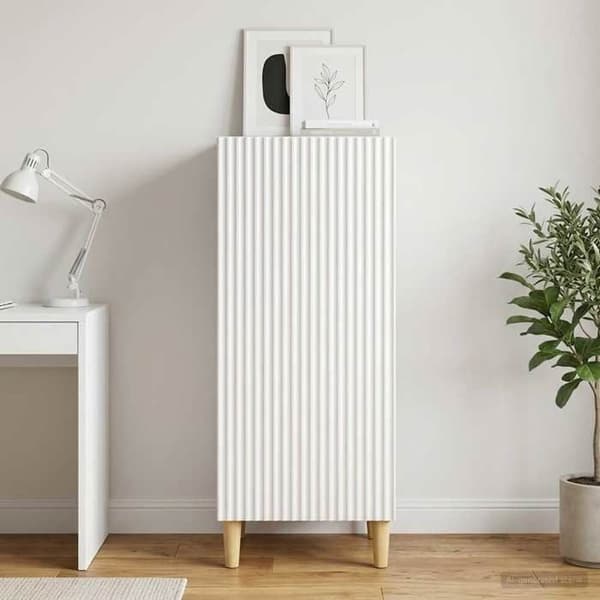 Maison Exclusive - Buffé Vit glänsande 33 x 34,5 x 90 cm Ingenjörsträ
