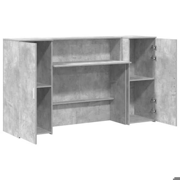 Maison Exclusive - Grå betong receptionsdisk 180x50x103,5cm ingenjörsträ