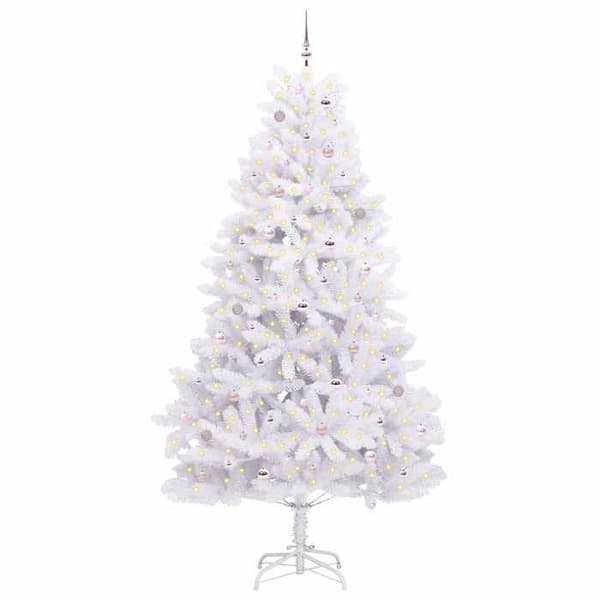 Kunstigt juletræ - EKSKLUSIV HUS - Ledede grene - Hvid 270 cm - LED 8 tilstande - USB-forbindelse 5V Vit