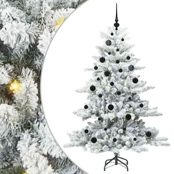 Maison Exclusive - Kunstig Juletræ med Ledninger Hvid 150 cm Vit