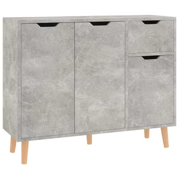 Maison Exclusive - Betonggrå buffé 90x30x72 cm ingenjörsträ