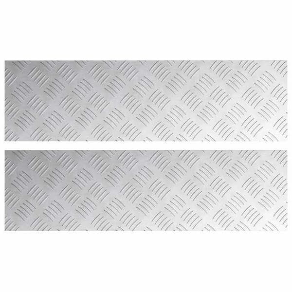Maison Exclusive - Nez de marche 2 stk 70 x 20 cm Sølv Aluminium Rektangulær