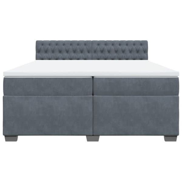 Maison Exclusive - Sänkylaatikko ja harmaa samettimatrassi 200x200cm