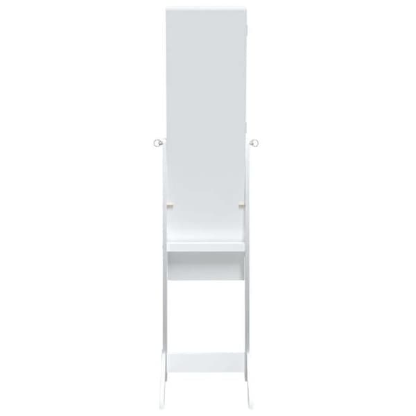 Maison Exclusive - Spegel med stativ vit 34x37x146 cm Vit