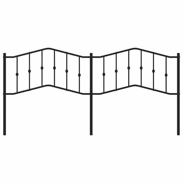 Maison Exclusive - Erstatnings hovedgærde i sort metal 193 cm