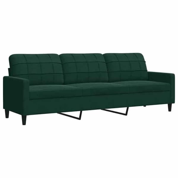 Maison Exclusive - 4-osainen sohvasetti tyynyillä, tummanvihreä sametti