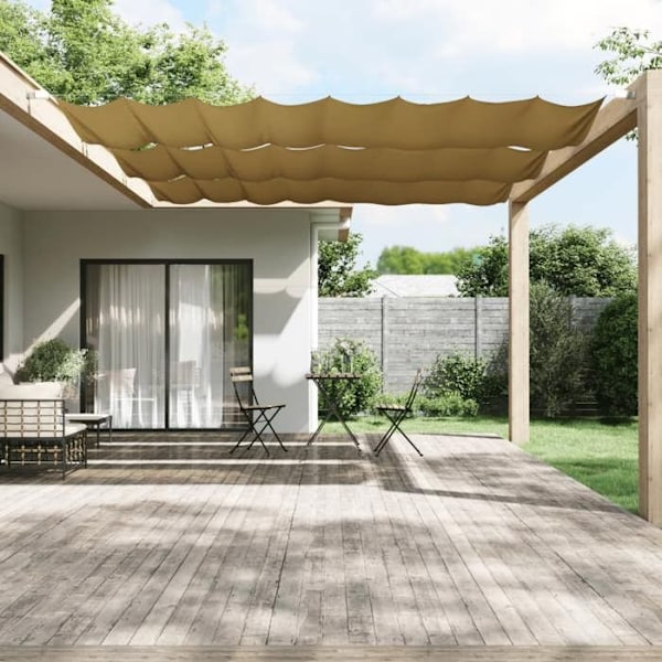 Beige vertikal markise 180x800 cm Oxford stof