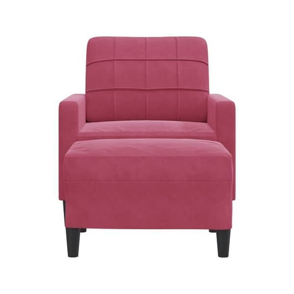 Maison Exclusive - Tuoli jalkatuella Bordeaux punainen 60 cm Sametti