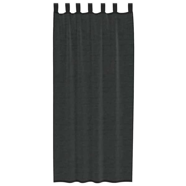 Voilage - MAISON EXCLUSIVE - 2 dele - Sort - 100% polyester - Strop (længde) Svart