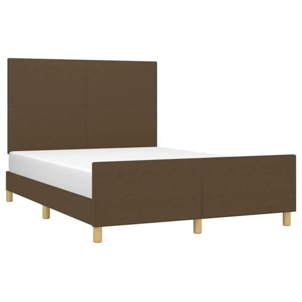 Maison Exclusive - Sengestel uden madras mørkebrun 140x200 cm stof