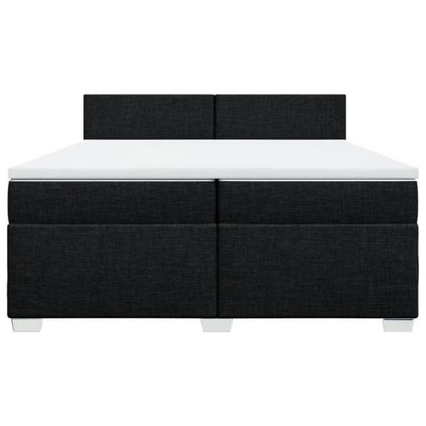 Sengestel med madras - Eksklusivt hjem - Lamelseng - 200 x 200 cm - Sort
