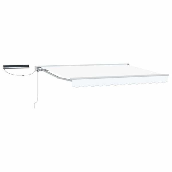 Maison Exclusive - Elektrisk utdragbar markis Vit 3 x 2,5 m