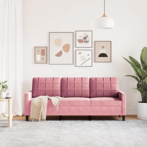 Maison Exclusive - Soffa 3-sits Rosa 180 cm Sammet