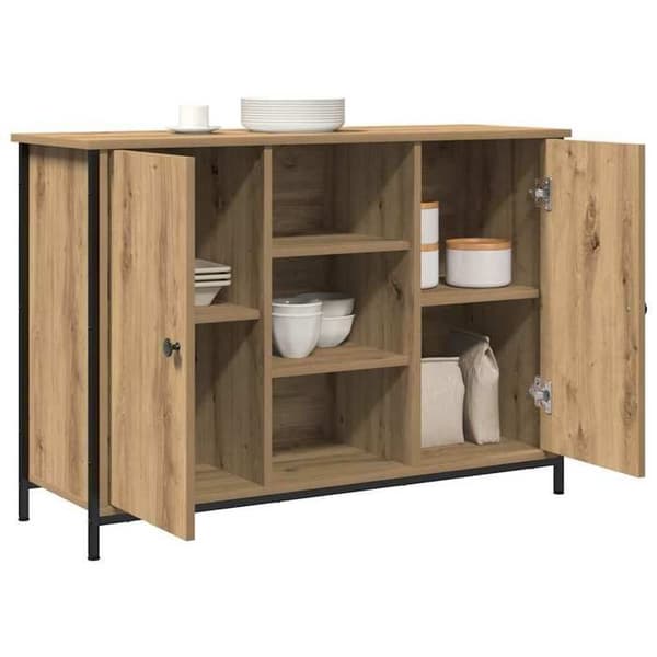 Maison Exclusive - Buffé i hantverksmässig ek 100 x 35 x 70 cm