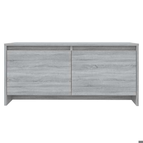 Bord - EKSKLUSIV HUS - Sonoma grå 90x50x41,5 cm - Ingeniørtræ - 2 skuffer - Rektangulær Sonoma grå