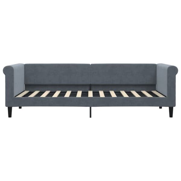 Maison Exclusive - Dagbädd med mörkgrå madrass 80x200 cm sammet Mörkgrå