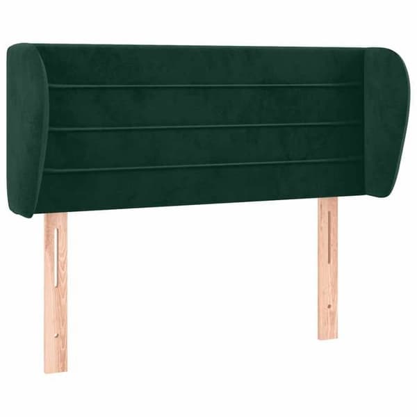 Maison Exclusive - Päätylevy korvilla Tummanvihreä 103x23x78/88 cm Sametti mörkgrön