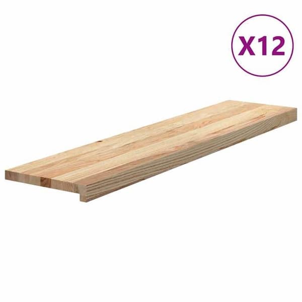 Maison Exclusive - Trappsteg 12 st obehandlad massiv ek