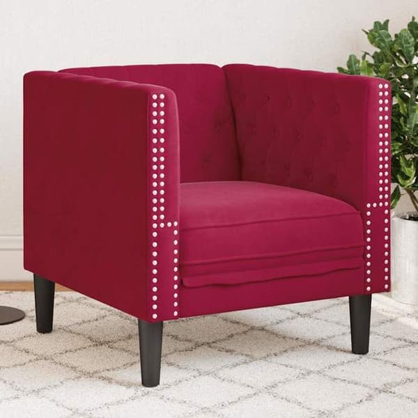 Maison Exclusive - Chesterfield stol i bordeaux velour