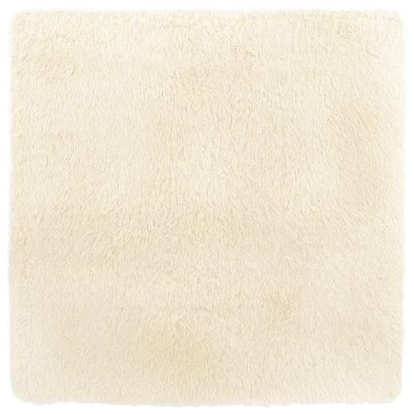 Tæppe - EKSKLUSIVT HUS - NAVARRA - Shaggy - Polyester - 240x240 cm Grädde