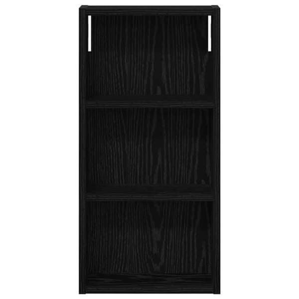Maison Exclusive - Vægskab til badeværelse Sort Eg 30 x 10 x 60,5 cm