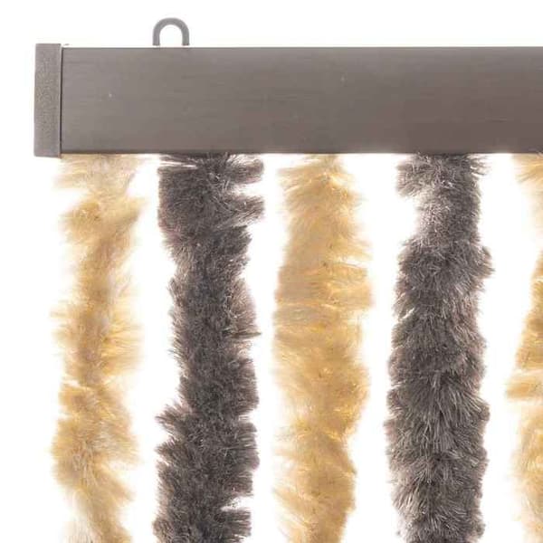 Maison Exclusive - Mørkebrun og beige fluenet 100x220 cm chenille