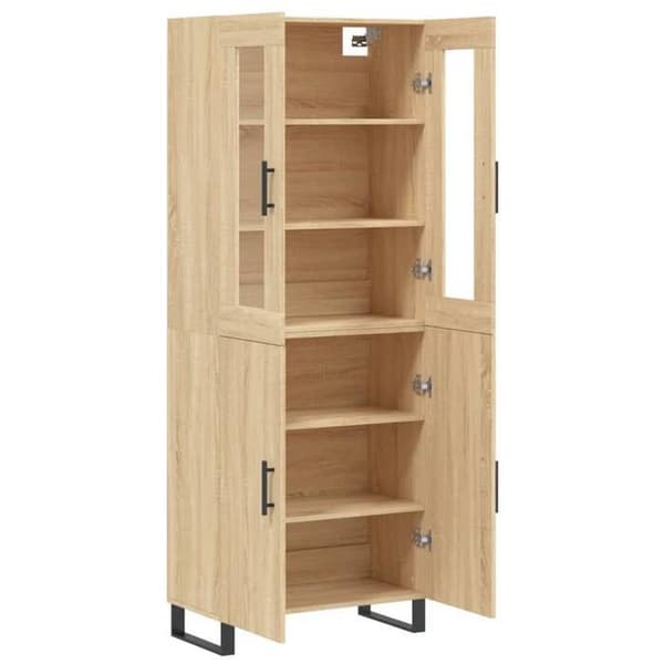 Maison Exclusive - Buffé hög Ek sonoma 69,5x34x180 cm Ingenjörsträ