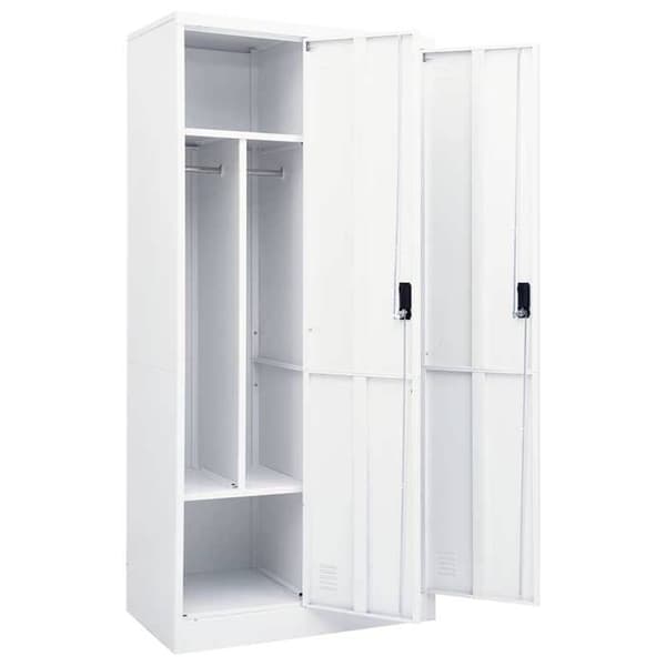 Maison Exclusive - Garderob Vit 80x50x180 cm Stål