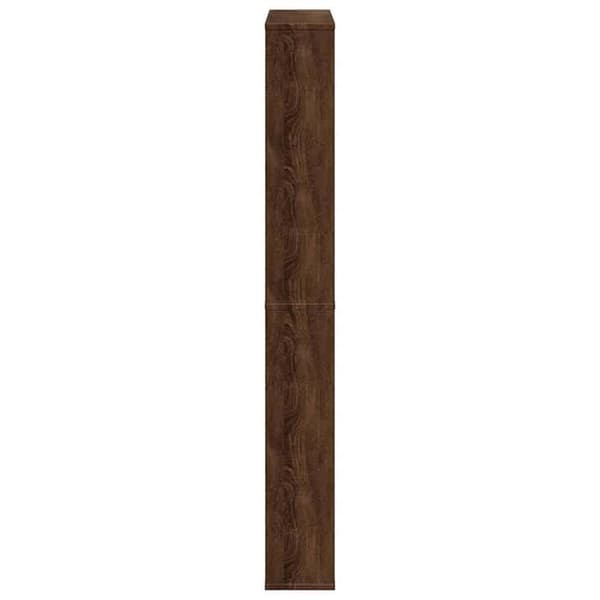 Maison Exclusive - Skab til sko med spejl 4 niveauer egetræ brun 63x17x134 cm