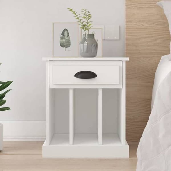 Maison Exclusive - Sängbord vit 43x36x50 cm Vit