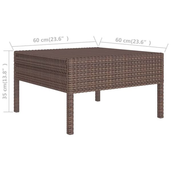 Maison Exclusive - Trädgårdsmöbler 2 delar med kuddar Flätad resin Brun