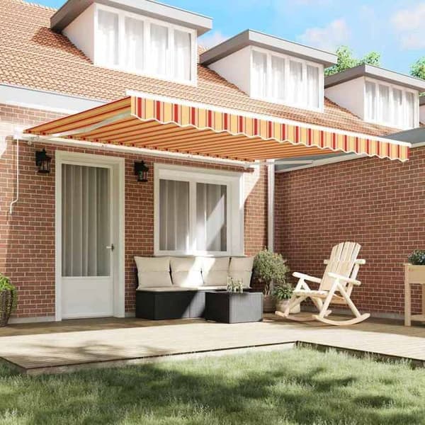 Maison Exclusive - Fällbart tak i gult och orange 400 × 300 cm