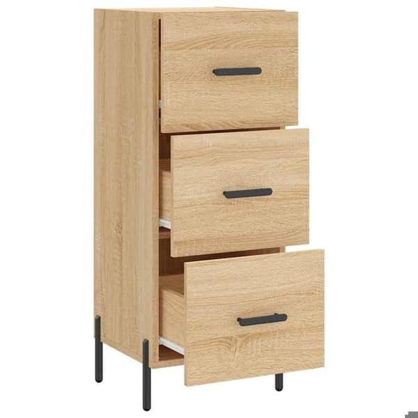 Maison Exclusive - Buffé Ek sonoma 34,5x34x90 cm Ingenjörsträ