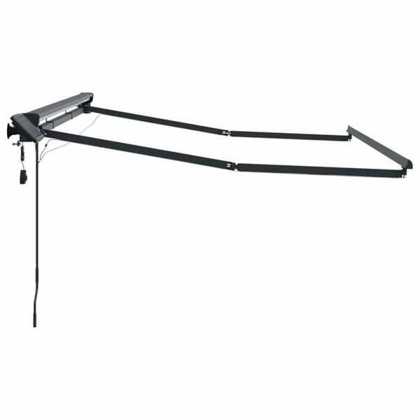Markise ramme - EKSKLUSIV HUS - 2,5x2 m - Antracit - Manuel - Indbyggede solcelle-LED'er antracit