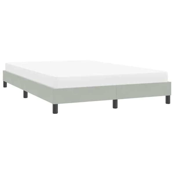 Maison Exclusive - Sängram utan madrass ljusgrå 160x210 cm sammet Ljusgrått