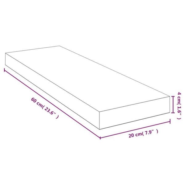 Maison Exclusive - Vägghylla 60x20x4 cm bambu