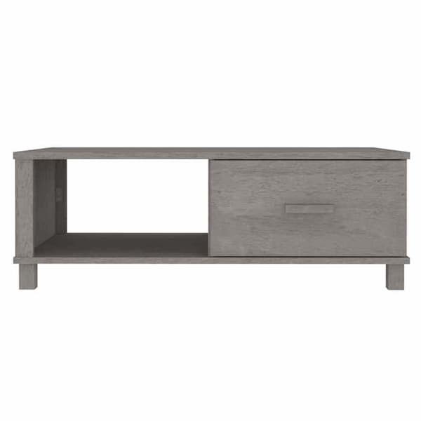Maison Exclusive - Alustatabletti HAMAR Vaaleanharmaa 100x55x35 cm Massiivipuuta