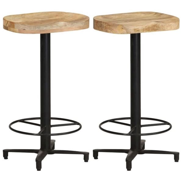 Maison Exclusive - Baarijakkarat 2 kpl 66 cm massiivipuusta mangopuu