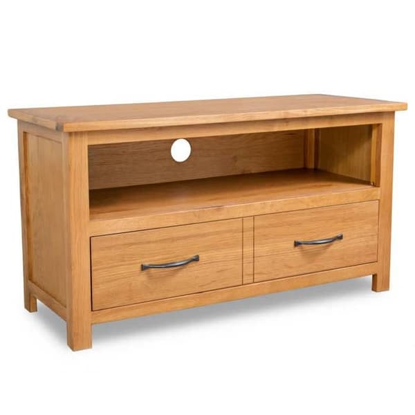 Maison Exclusive - TV-møbel 90x35x48 cm i massiv egetræ kastanj