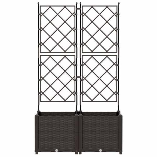 Maison Exclusive - Trädgårdskrukor 2 st Brun 80 x 40 x 143 cm PP