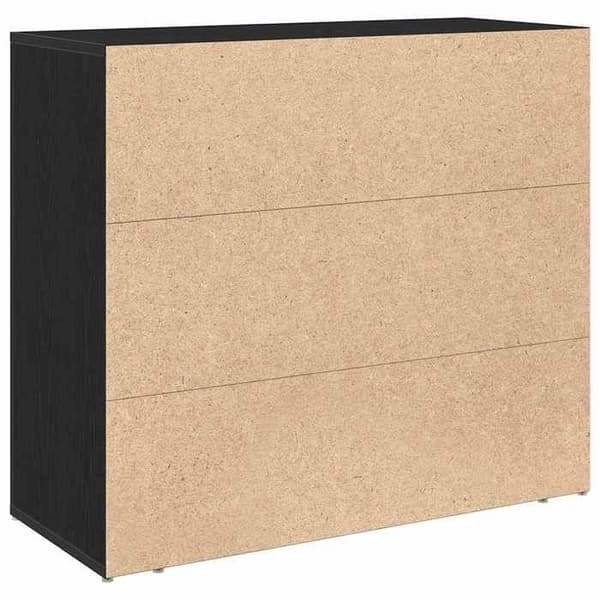 Maison Exclusive - Buffet Sort egetræ 80 x 33 x 70 cm Ingeniørtræ