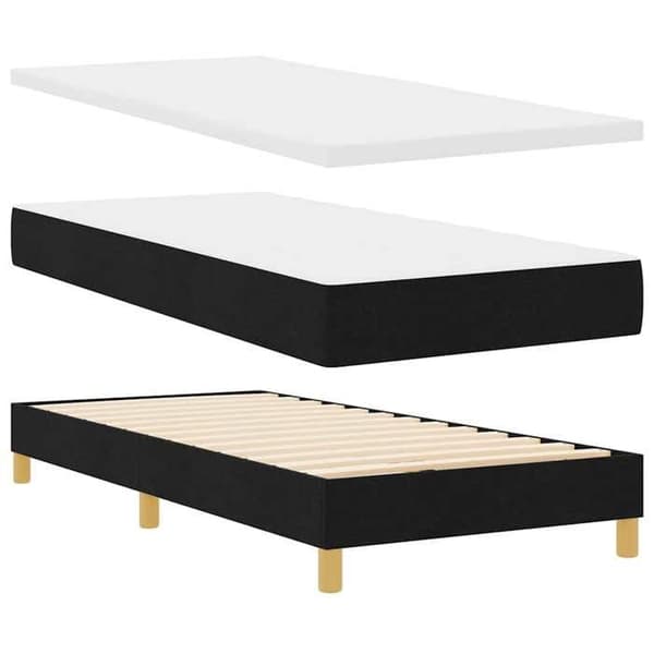 Maison Exclusive - LED-fjederseng med sorte LED-striber 100 x 200 cm stof