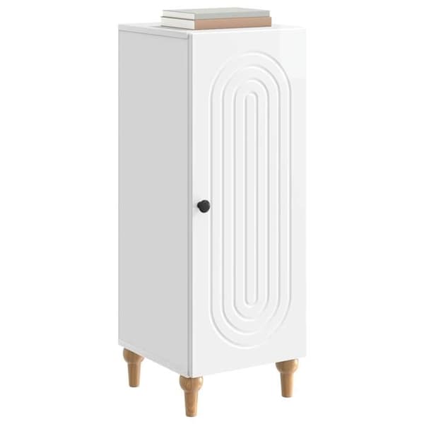 Maison Exclusive - Buffé Vit glänsande 33 x 34,5 x 90 cm Ingenjörsträ