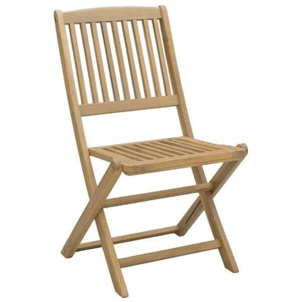 Maison Exclusive - Fällbara stolar set om 2 57x48,5x90 cm i massiv akaciaträ Ej specificerat