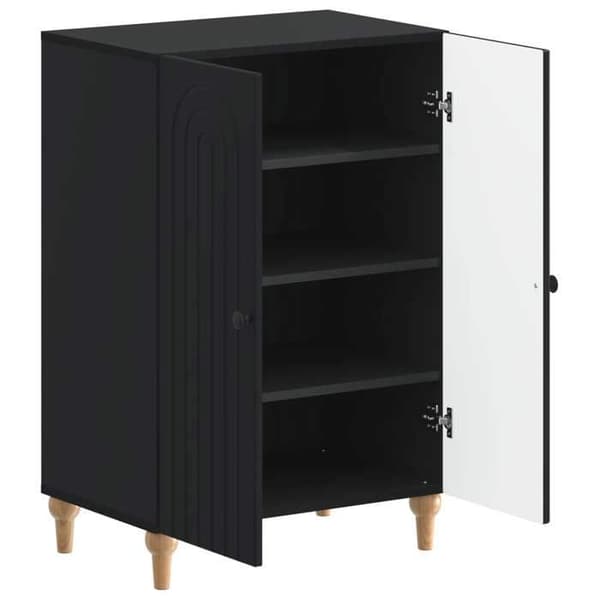 Maison Exclusive - Skoskab ALKMAAR 59,5 x 39,5 x 90 cm Sort