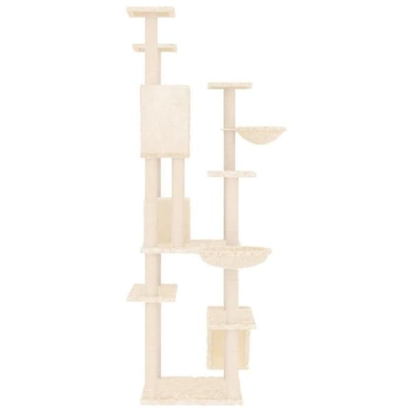 Maison Exclusive - Kattträd med sisal klöstrumpor Creme 191 cm Grädde